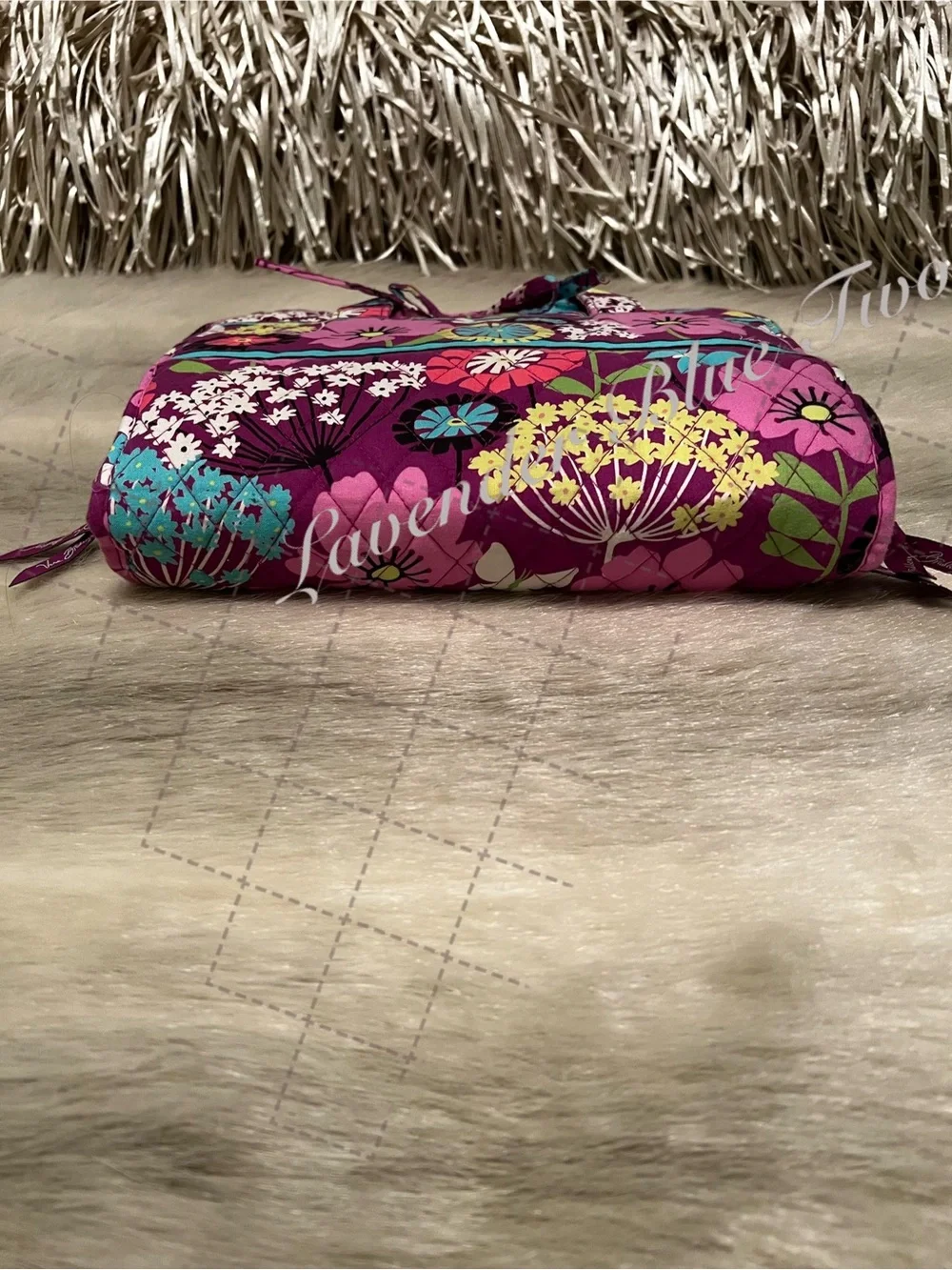 VERA BRADLEY Flutterby 2014 Iconic Grand Hanging Organizer Travel Toiletries Cos